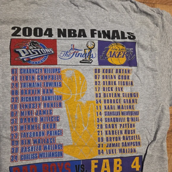 L A LAKERS 2004 NBA FINALS - Picture 4 of 5